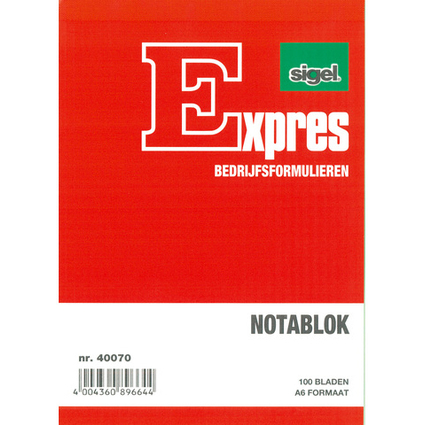 Expres Notablok, A6 staand, 100 vel