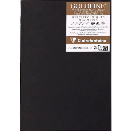 Clairefontaine Carnet de dessin GOLDLINE, A5, noir