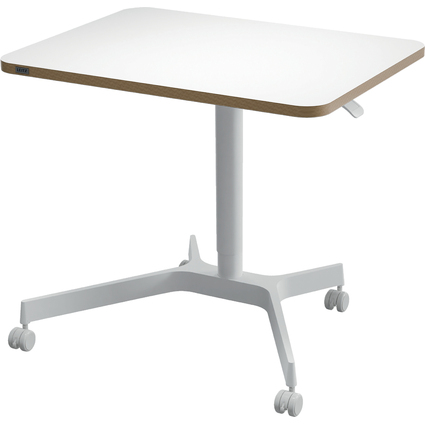 LEITZ Bureau assis-debout Ergo, avec roulettes, blanc