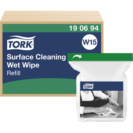 TORK Chiffons humides de nettoyage de surfaces, recharge