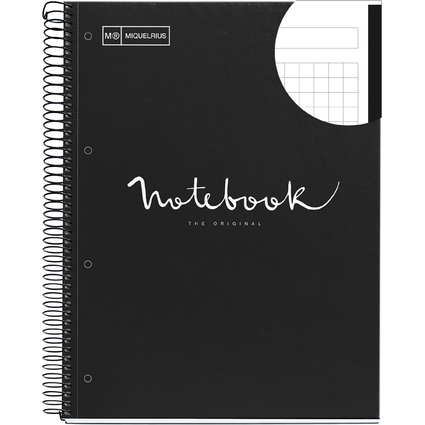 MIQUELRIUS Cahier  spirale "Notebook EMOTIONS", A4, noir