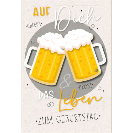 SUSY CARD Geburtstagskarte Round "Bierglser"