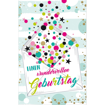 SUSY CARD Geburtstagskarte Goldelicious "Briefumschlag"