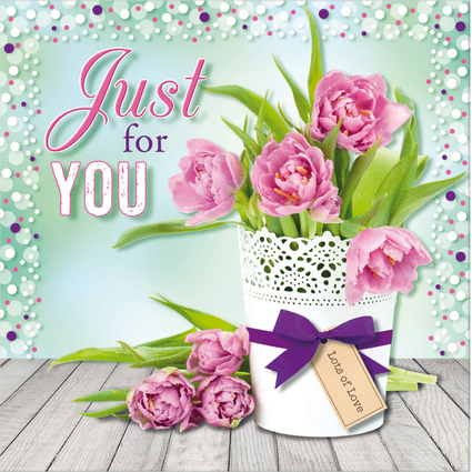 SUSY CARD Carte de voeux 3D "Bouquet de tulipes"