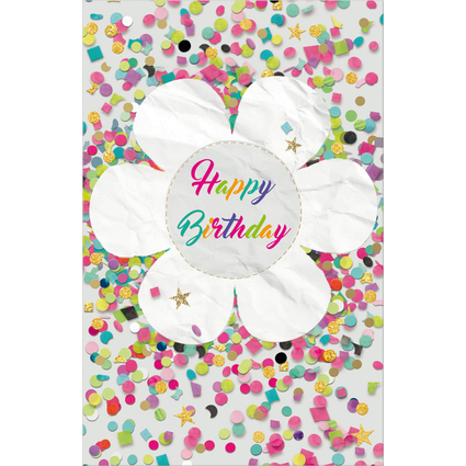 SUSY CARD Geburtstagskarte Confetti "Blte"