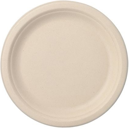 PAPSTAR Assiette en canne  sucre "pure", rond, 230 mm