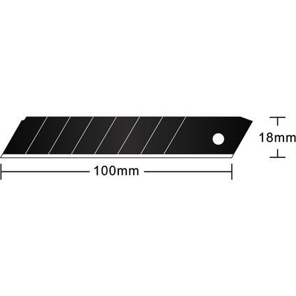 Hansa Lame de rechange, largeur: 18 mm, 60 degrs, noir