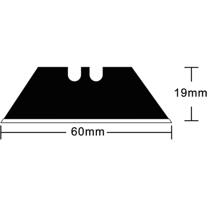 Hansa Lame de rechange, largeur: 19 mm, 60 degrs, noir