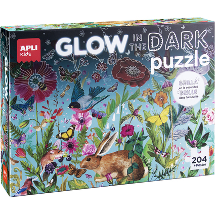 APLI kids Puzzle "GLOW IN THE DARK Flower", 204 pices