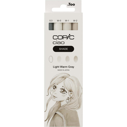 COPIC Marqueur ciao, kit 3+1 SHADE "Light Warm Gray"