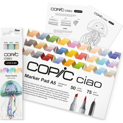 COPIC Marqueur ciao "LAYER & MIX Starter Set", Pastell