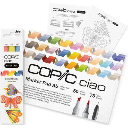 COPIC Marqueur ciao "LAYER & MIX Starter Set", brilliant