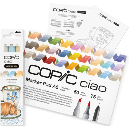 COPIC Marqueur ciao "LAYER & MIX Starter Set", Cozy