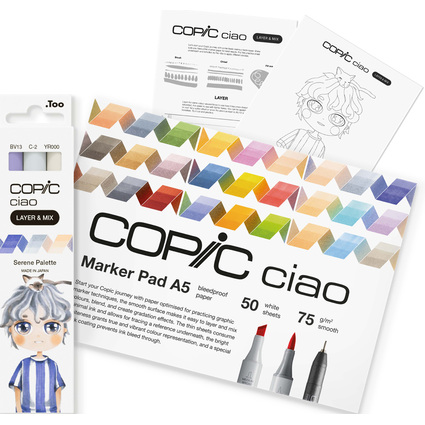 COPIC Marqueur ciao "LAYER & MIX Manga Starter Set", Serene