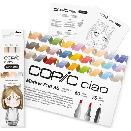 COPIC Marqueur ciao "LAYER & MIX Manga Starter Set", Mellow