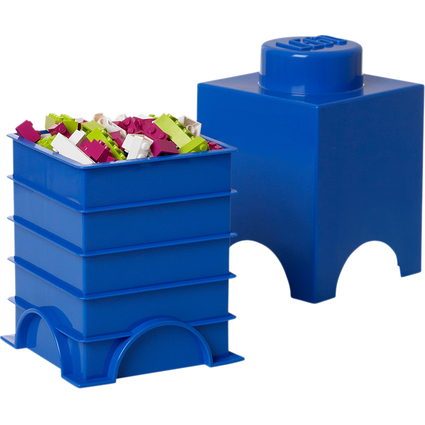 LEGO Brique de rangement STORAGE BRICK 1, 1,2 litre, bleu