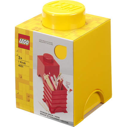 LEGO Brique de rangement STORAGE BRICK 1, 1,2 litre, jaune