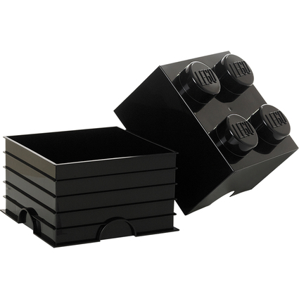 LEGO Brique de rangement STORAGE BRICK 4, 5,7 L, noir