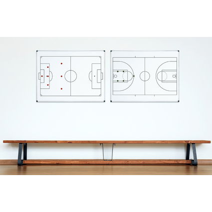 Bi-Office Tableau blanc mural terrain de foot, 600 x 450 mm