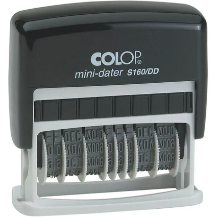 COLOP Mini Doppel-Datumstempel S160/DD, schwarz