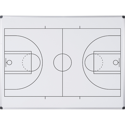 Bi-Office Tableau blanc mural terrain de basket, A4