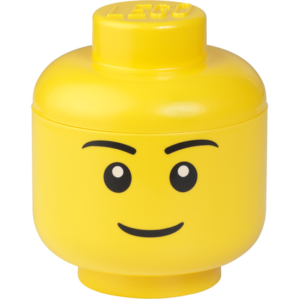 LEGO Bote en forme de tte STORAGE HEAD BOY, S, 2 L, jaune