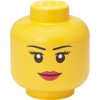 LEGO Bote en forme de tte STORAGE HEAD GIRL, S, 2 L, jaune