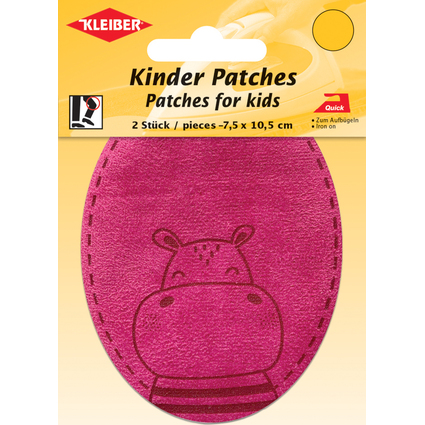 KLEIBER Application "Hippopotame", rose vif, blister de 2