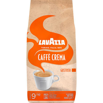 LAVAZZA Caf "CREMA GUSTOSO", en grain, 1 kg