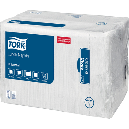 TORK Serviette Lunch, 325 x 325 mm, 1 couche, blanc