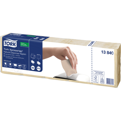 TORK Xpressnap Serviette, 213 x 330 mm, naturel