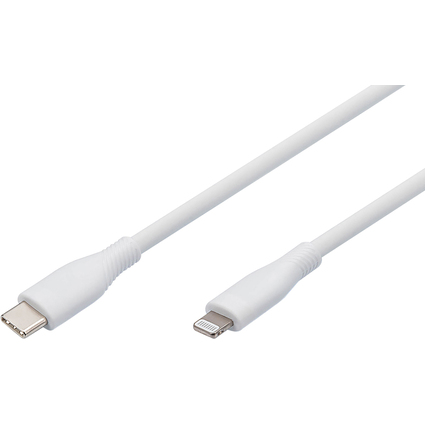 DIGITUS Cble silicone, USB-C - Lightning, 0,5 m