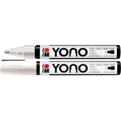 Marabu Marqueur acrylique "YONO", 1,5 - 3,0 mm, blanc