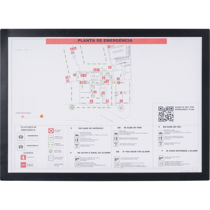 Bi-Office Cadre magntique, A3, noir