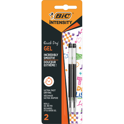 BIC Recharge pour stylo Intensity Quick Dry, S, noir