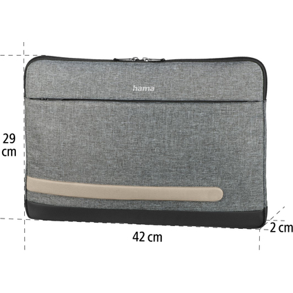 hama Pochette pour laptop "Terra", 40 cm (15,6") max., gris