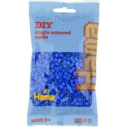 Hama Perles  repasser midi, dans un sachet, bleu clair