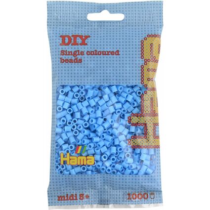 Hama Perles  repasser midi, dans un sachet, bleu pastel