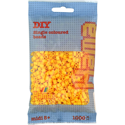 Hama Perles  repasser midi, dans un sachet, jaune