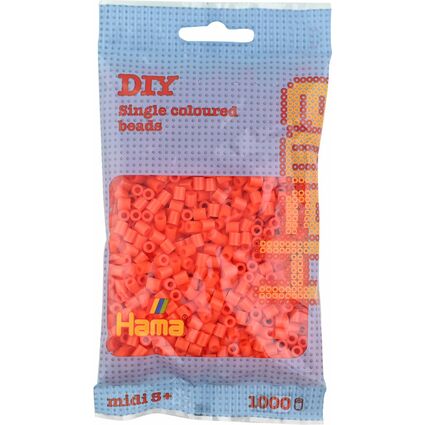 Hama Perles  repasser midi, dans un sachet, orange