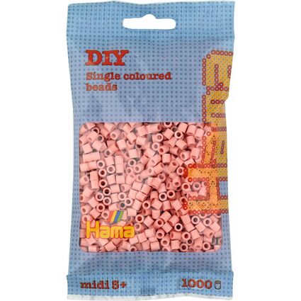 Hama Perles  repasser midi, dans un sachet, rose clair