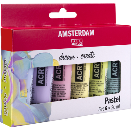 ROYAL TALENS Acrylfarbe AMSTERDAM Pastell, 6 x 20 ml