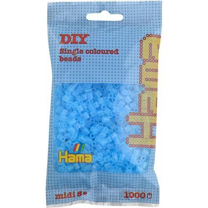 Hama Perles  repasser midi, sachet, aqua transparent