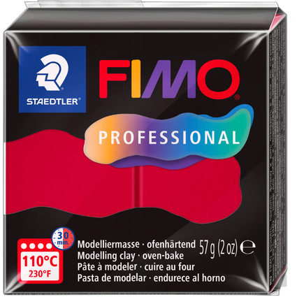 FIMO PROFESSIONAL Pte  modeler, 57 g, carmin