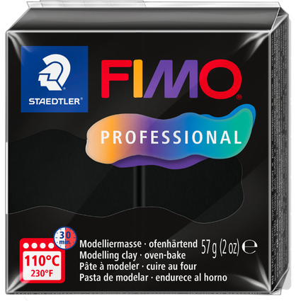 FIMO PROFESSIONAL Pte  modeler, 57 g, noir