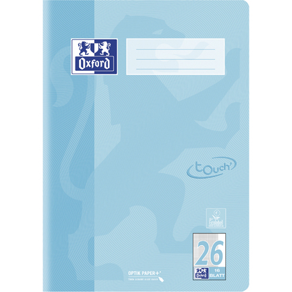 Oxford Cahier Touch pastel, A4, linature 26, bleu