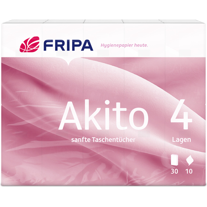 Fripa Mouchoir Akito, 4 couches, extra blanc, pack de 30