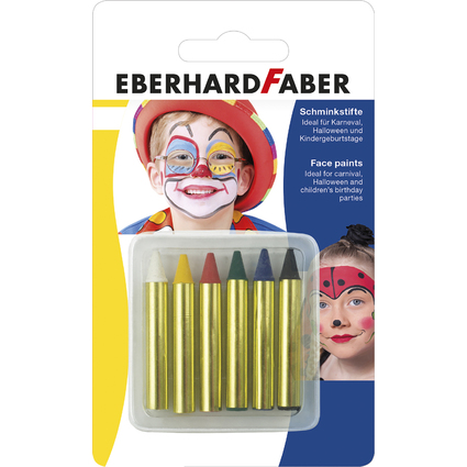 EBERHARD FABER Crayon de maquillage, court, 6 couleurs