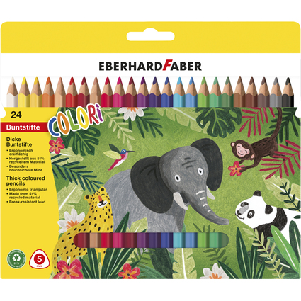 EBERHARD FABER Crayon de couleur COLORI Jumbo, tui de 24