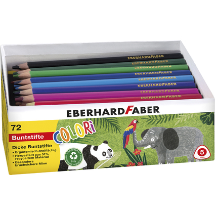 EBERHARD FABER Crayon de couleur COLORI Jumbo, bote de 72